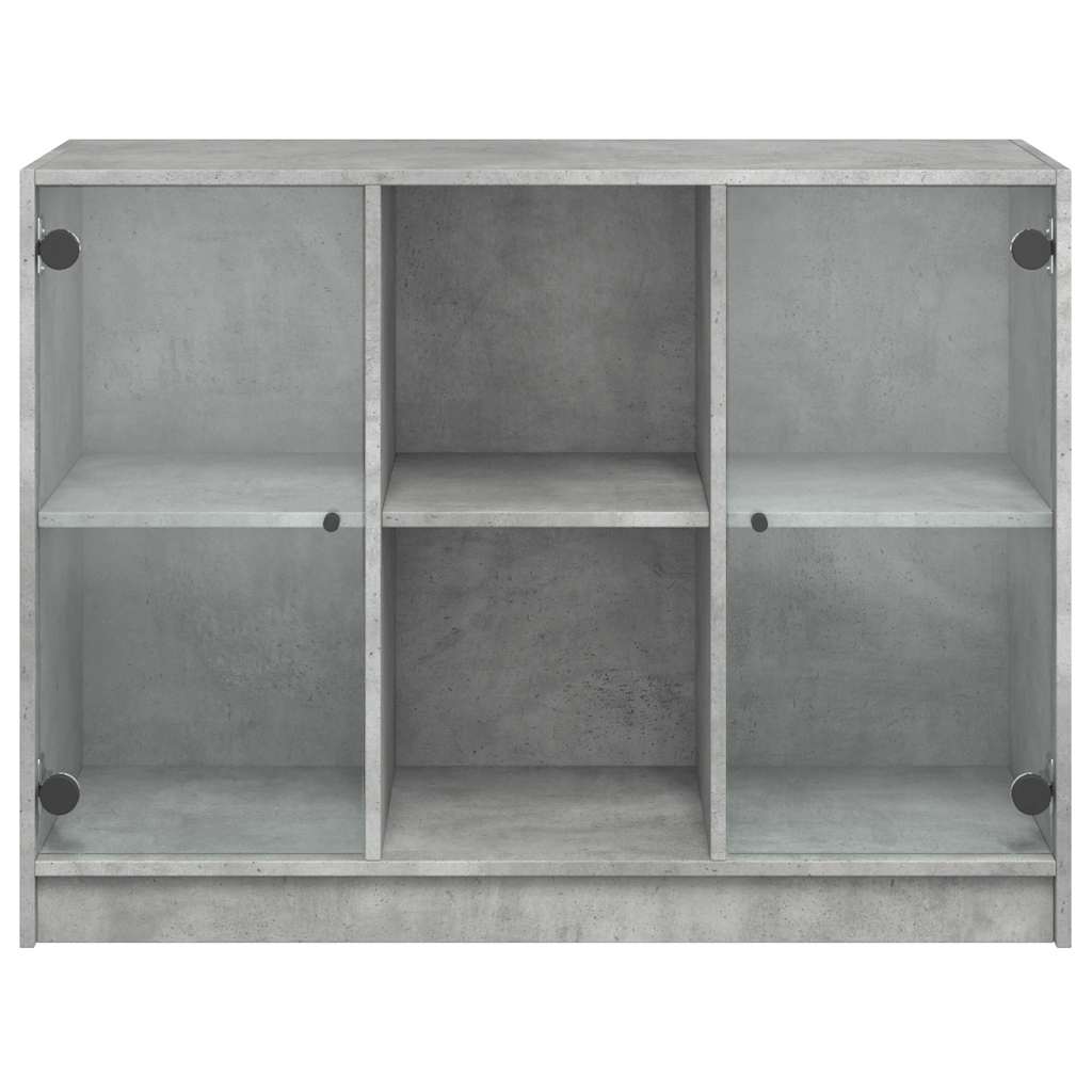 vidaXL Dulap, gri beton, 102x37x75,5 cm, lemn prelucrat