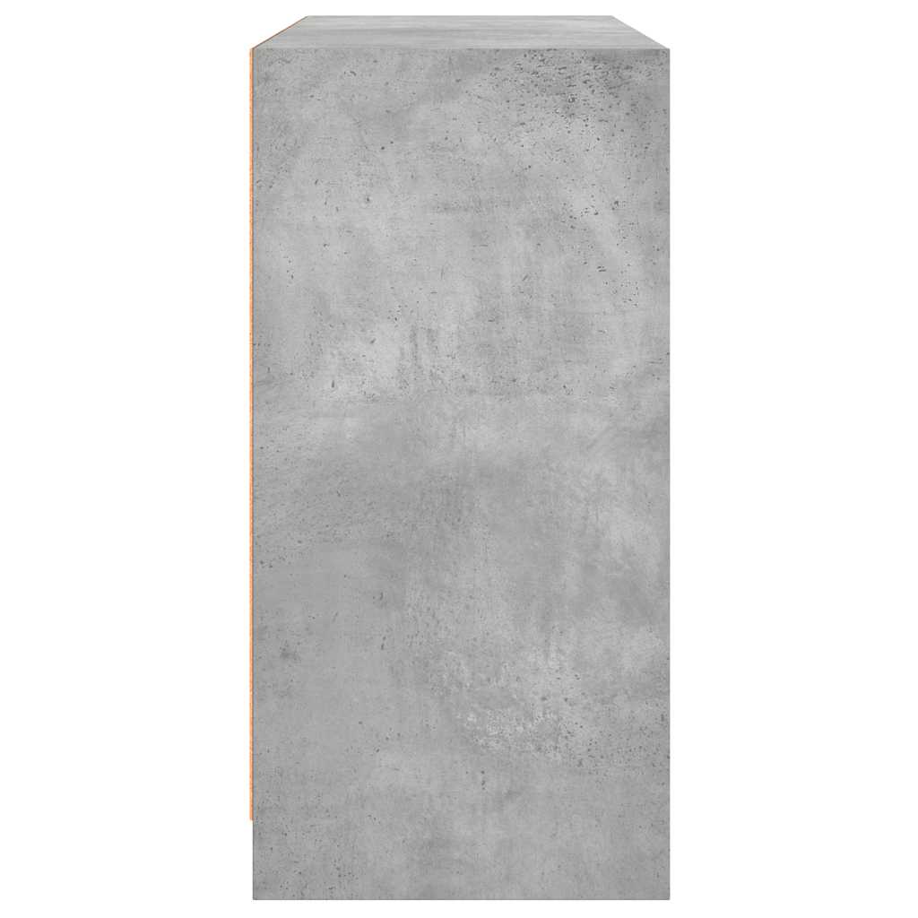 vidaXL Dulap, gri beton, 102x37x75,5 cm, lemn prelucrat