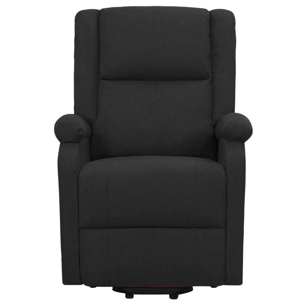 vidaXL Fotoliu cu ridicare, negru, material textil