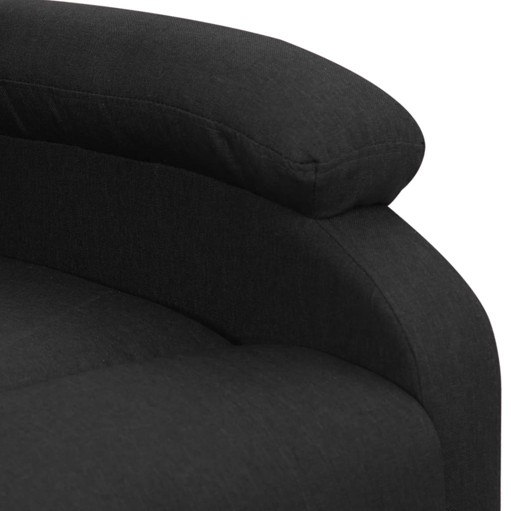 vidaXL Fotoliu cu ridicare, negru, material textil