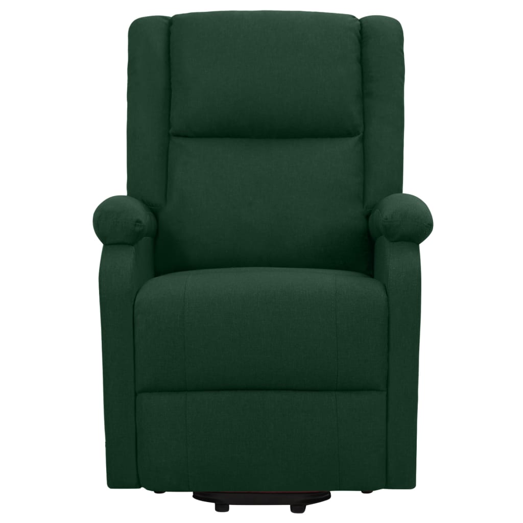 vidaXL Fotoliu cu ridicare, verde închis, material textil vidaXL Fotoliu cu ridicare, verde închis, material textil