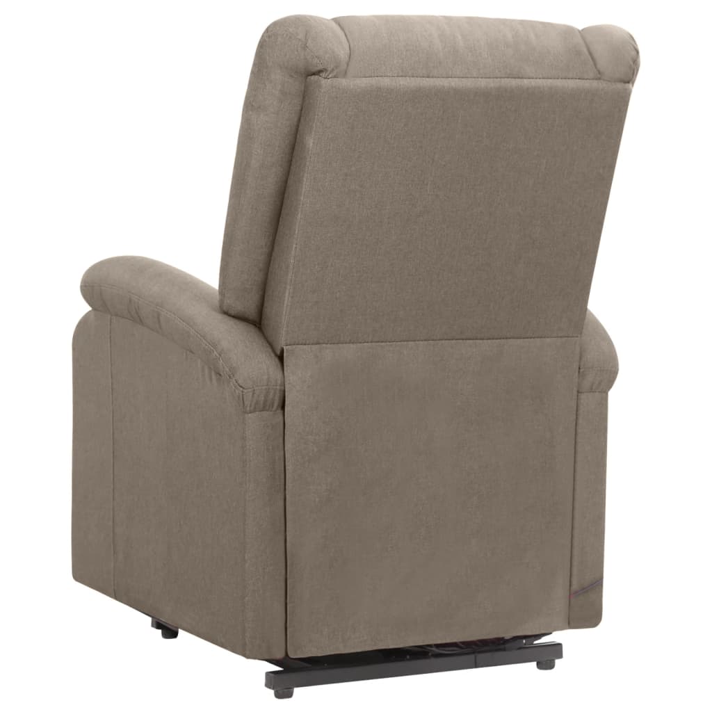 vidaXL Fotoliu cu ridicare, gri taupe, material textil vidaXL Fotoliu cu ridicare, gri taupe, material textil