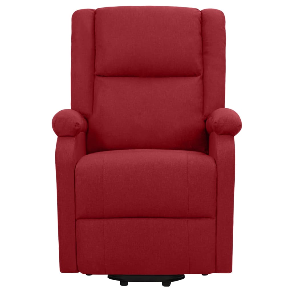 vidaXL Fotoliu de masaj cu ridicare, roșu vin, material textil vidaXL Fotoliu de masaj cu ridicare, roșu vin, material textil