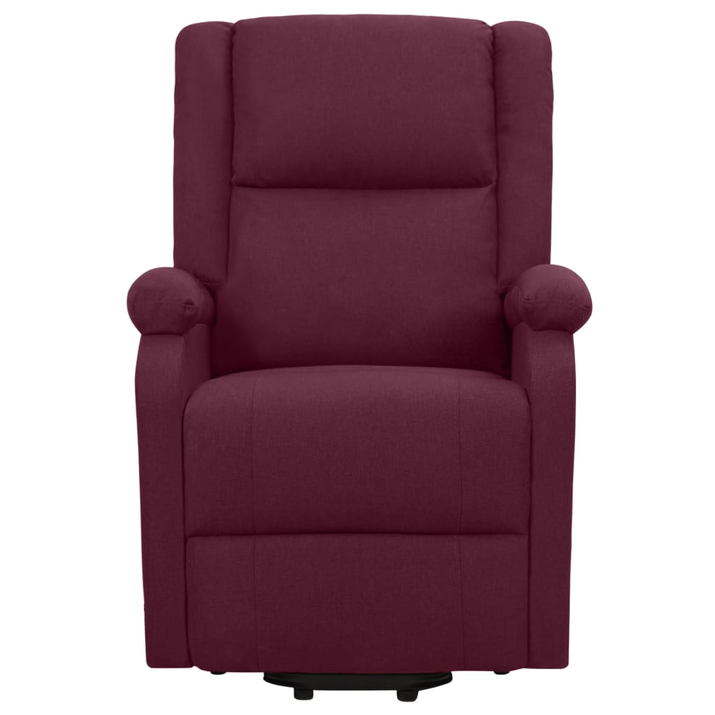 vidaXL Fotoliu de masaj cu ridicare, violet, material textil vidaXL Fotoliu de masaj cu ridicare, violet, material textil