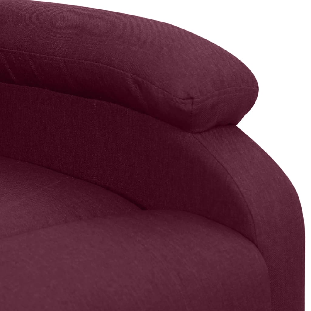 vidaXL Fotoliu de masaj cu ridicare, violet, material textil vidaXL Fotoliu de masaj cu ridicare, violet, material textil