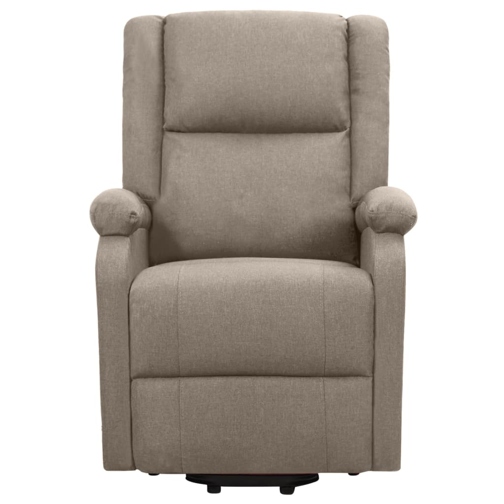 vidaXL Fotoliu de masaj cu ridicare, gri taupe, material textil vidaXL Fotoliu de masaj cu ridicare, gri taupe, material textil