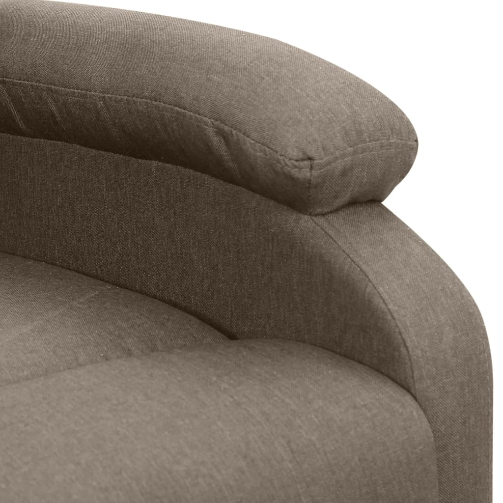 vidaXL Fotoliu de masaj cu ridicare, gri taupe, material textil vidaXL Fotoliu de masaj cu ridicare, gri taupe, material textil