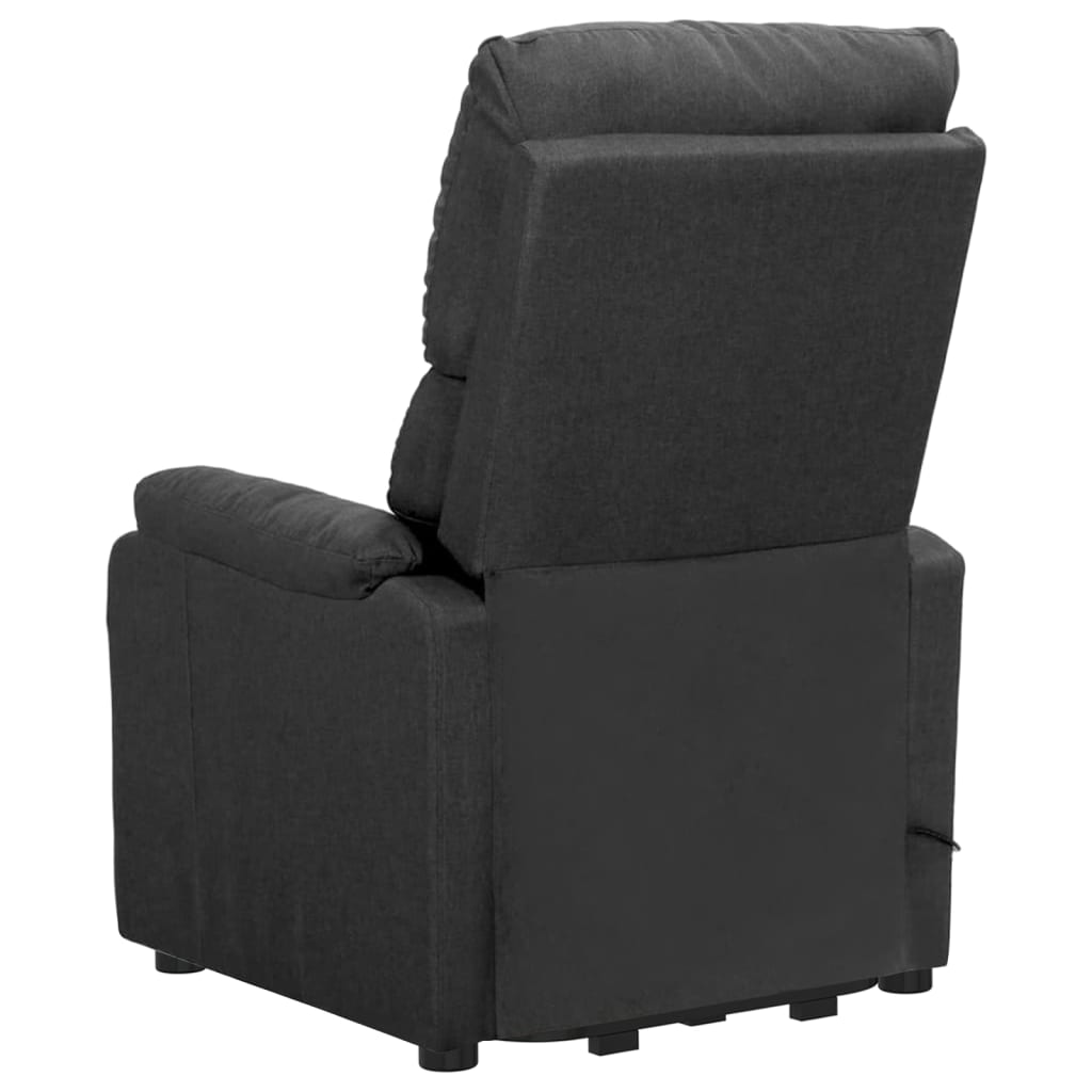 vidaXL Fotoliu cu ridicare, gri închis, textil