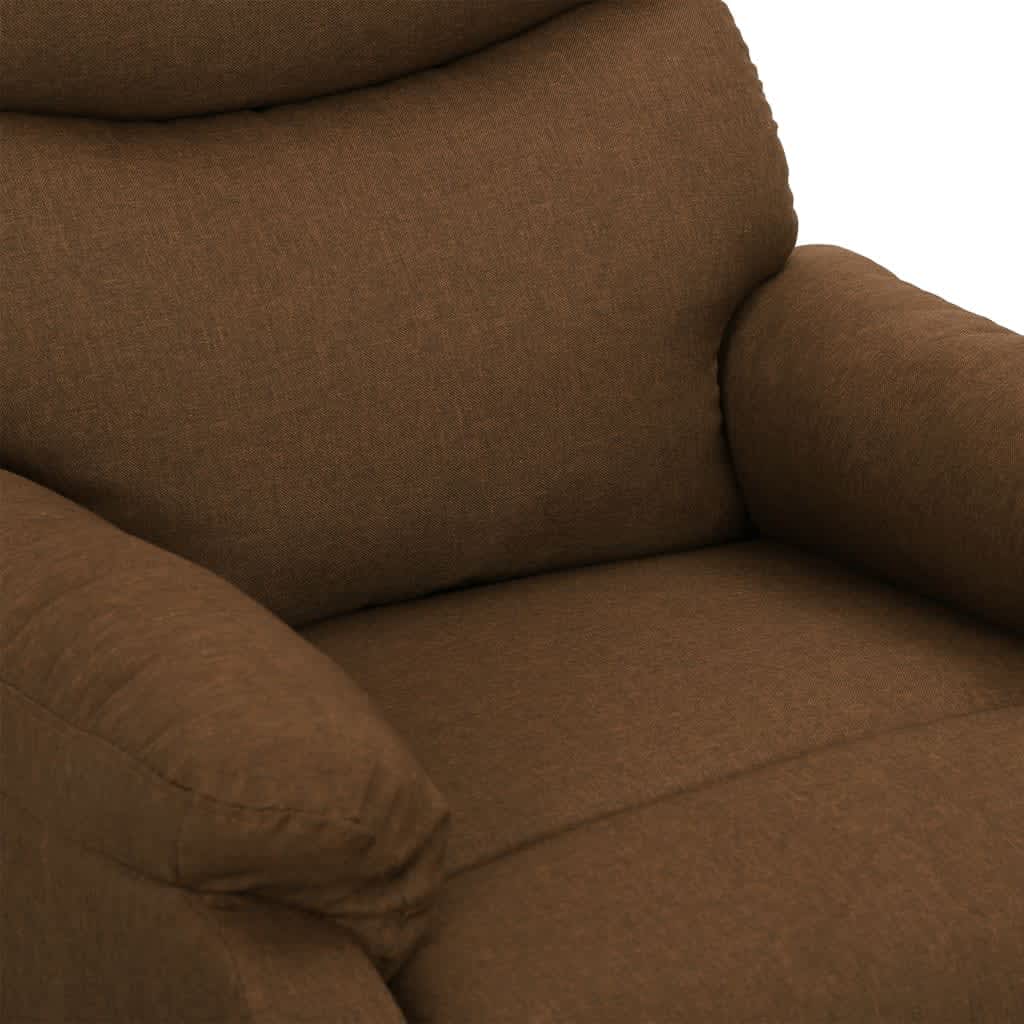 vidaXL Fotoliu cu ridicare, maro, material textil