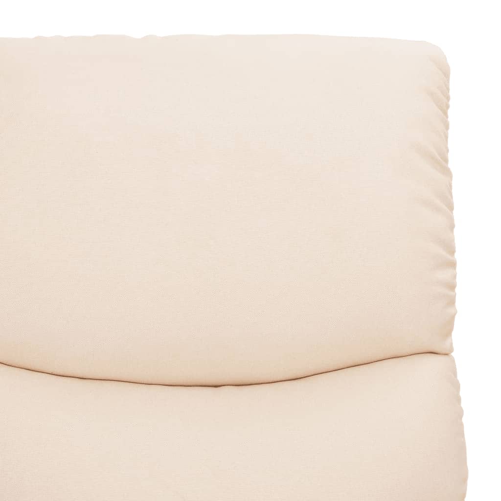 vidaXL Fotoliu cu ridicare, crem, material textil