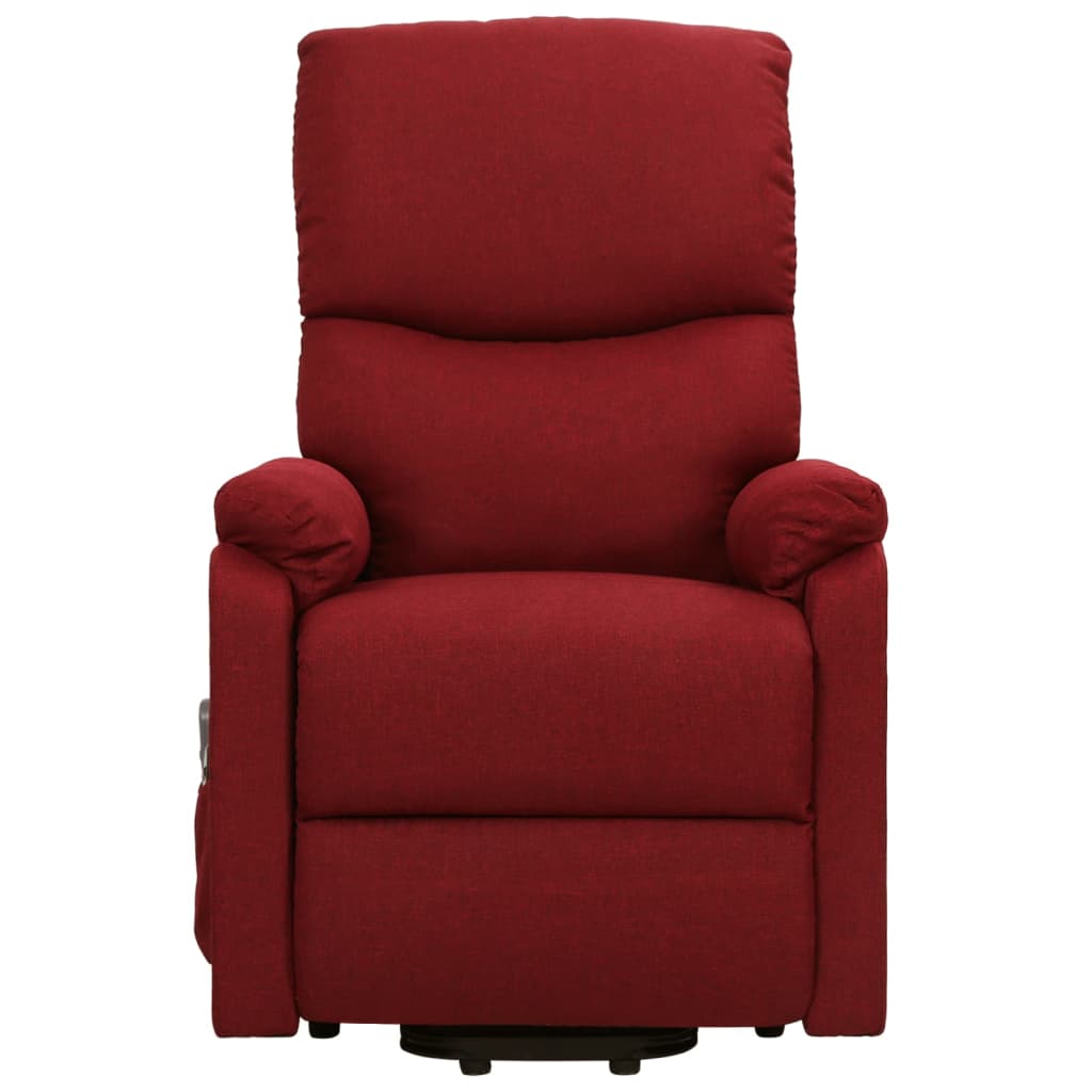 vidaXL Fotoliu de masaj cu ridicare, roșu vin, material textil vidaXL Fotoliu de masaj cu ridicare, roșu vin, material textil