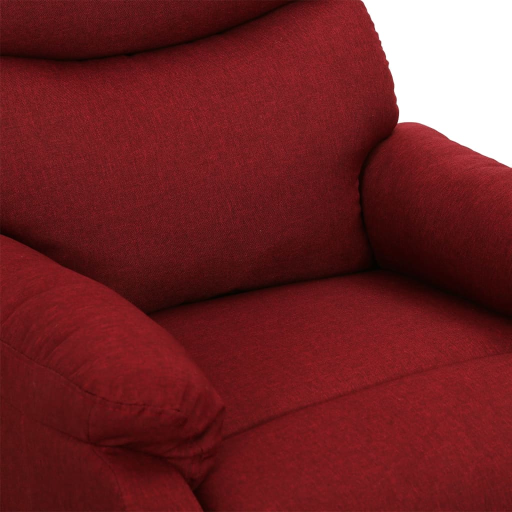 vidaXL Fotoliu de masaj cu ridicare, roșu vin, material textil vidaXL Fotoliu de masaj cu ridicare, roșu vin, material textil