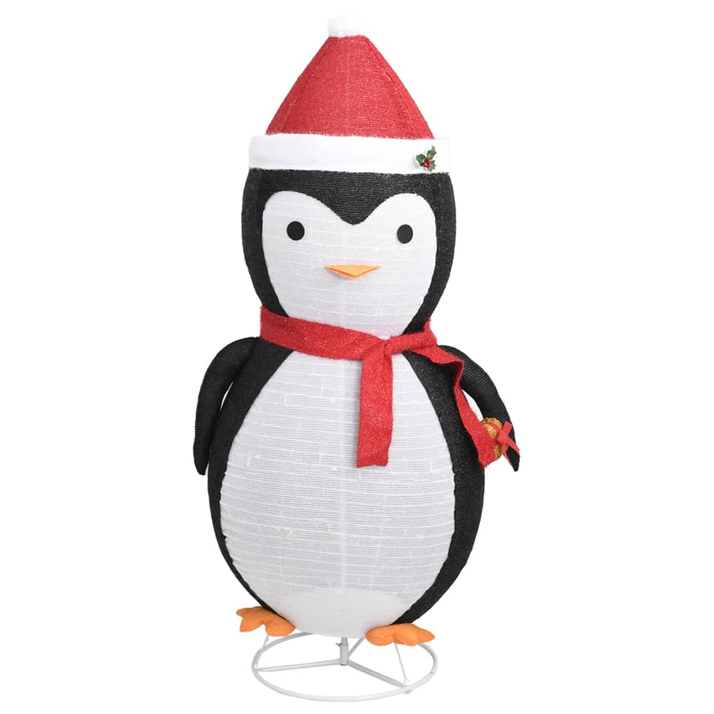 vidaXL Figurină pinguin decorativă Crăciun, LED, 180 cm, țesătură lux