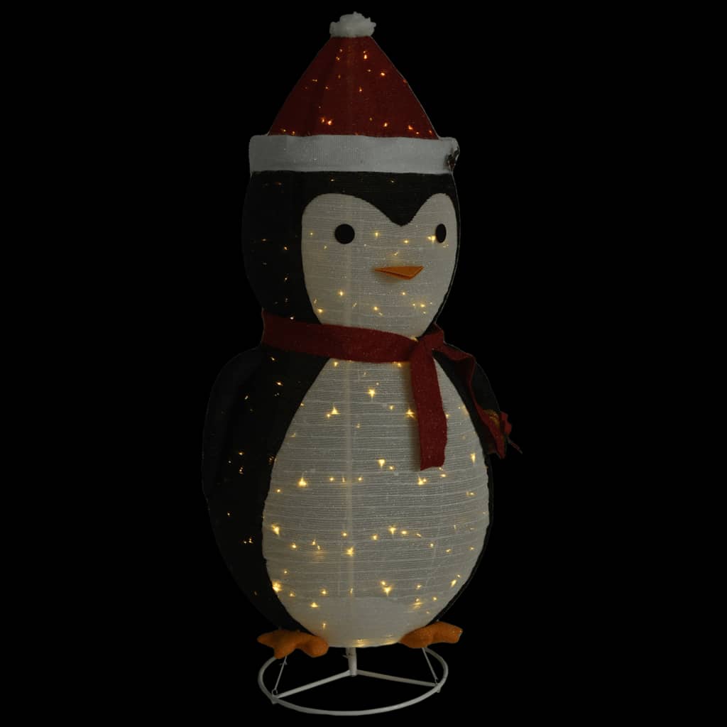 vidaXL Figurină pinguin decorativă Crăciun, LED, 180 cm, țesătură lux