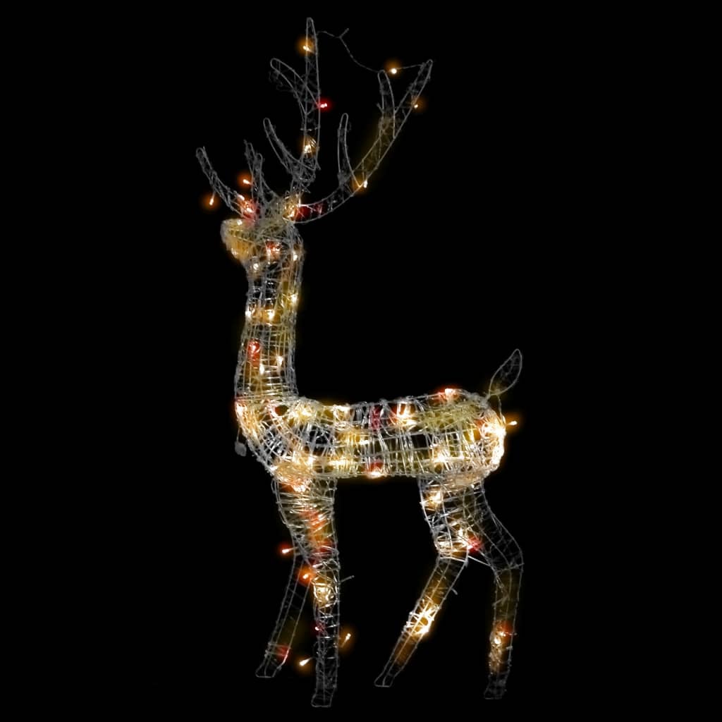 vidaXL Decorațiune de Crăciun ren 140 LED-uri colorat 120 cm acril vidaXL Decorațiune de Crăciun ren 140 LED-uri colorat 120 cm acril