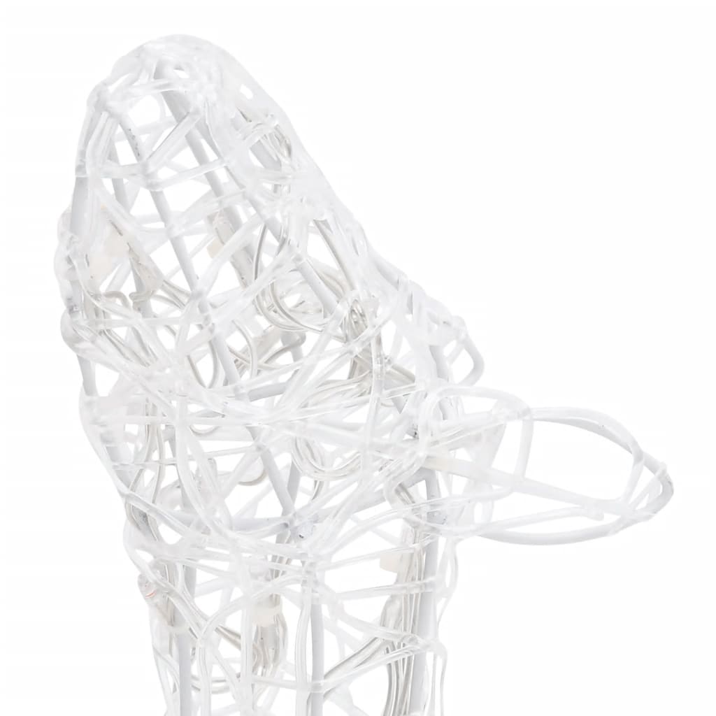 vidaXL Decorațiune de Crăciun familie reni, 160 LED, alb cald, acril