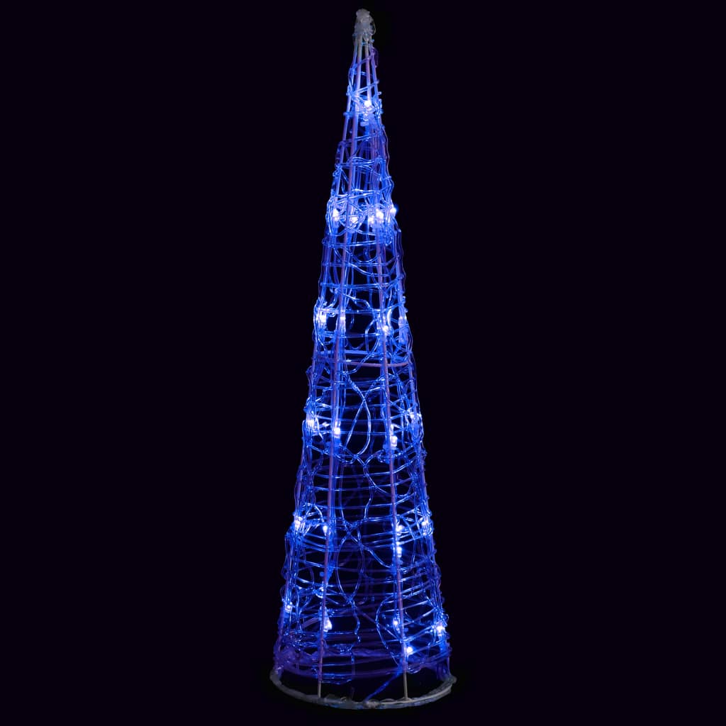 vidaXL Piramidă decorativă con de lumini cu LED albastru 60 cm acril vidaXL Piramidă decorativă con de lumini cu LED albastru 60 cm acril