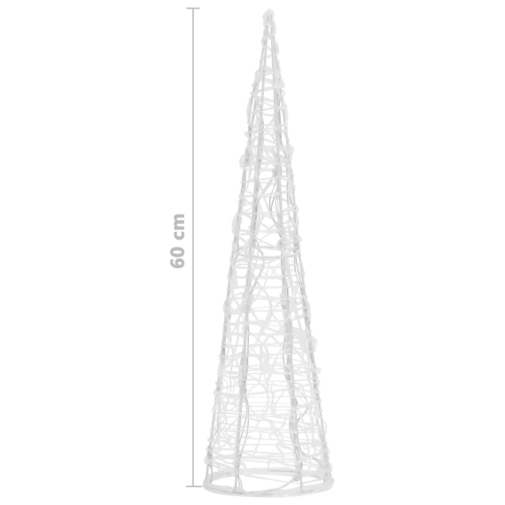 vidaXL Piramidă decorativă con de lumini cu LED albastru 60 cm acril vidaXL Piramidă decorativă con de lumini cu LED albastru 60 cm acril