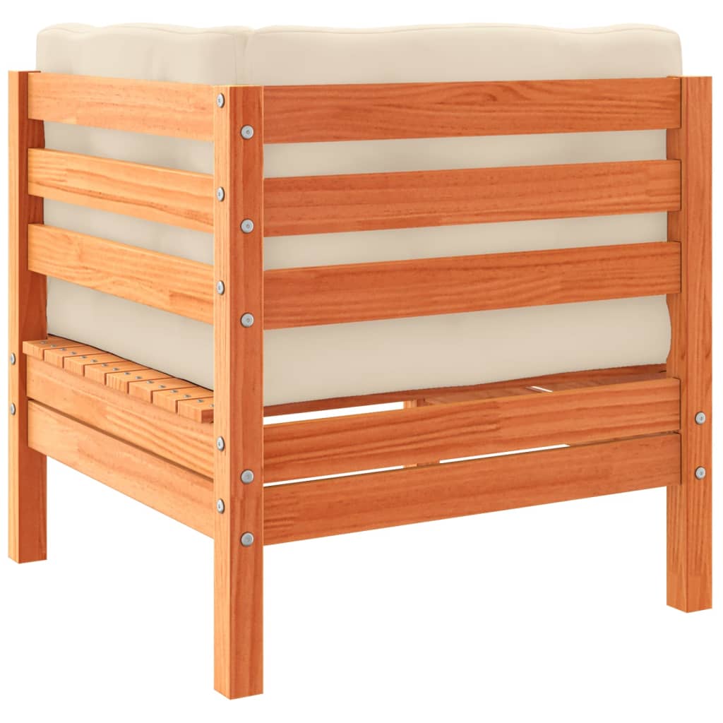 vidaXL Set mobilier de grădină cu perne, 9 piese, lemn masiv de pin