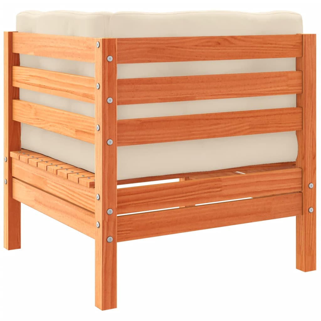 vidaXL Set mobilier de grădină cu perne, 9 piese, lemn masiv de pin