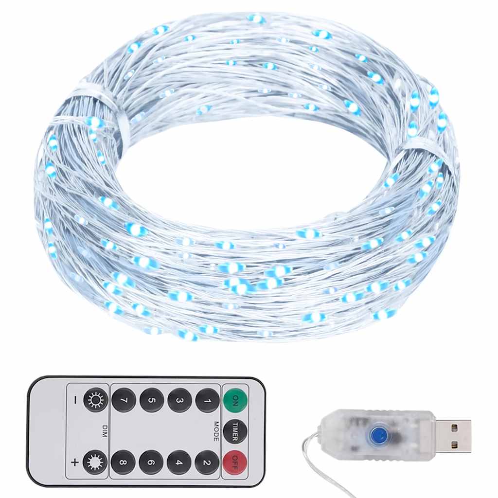 vidaXL Instalație cu 150 LED-uri, alb rece, 15 m vidaXL Instalație cu 150 LED-uri, alb rece, 15 m