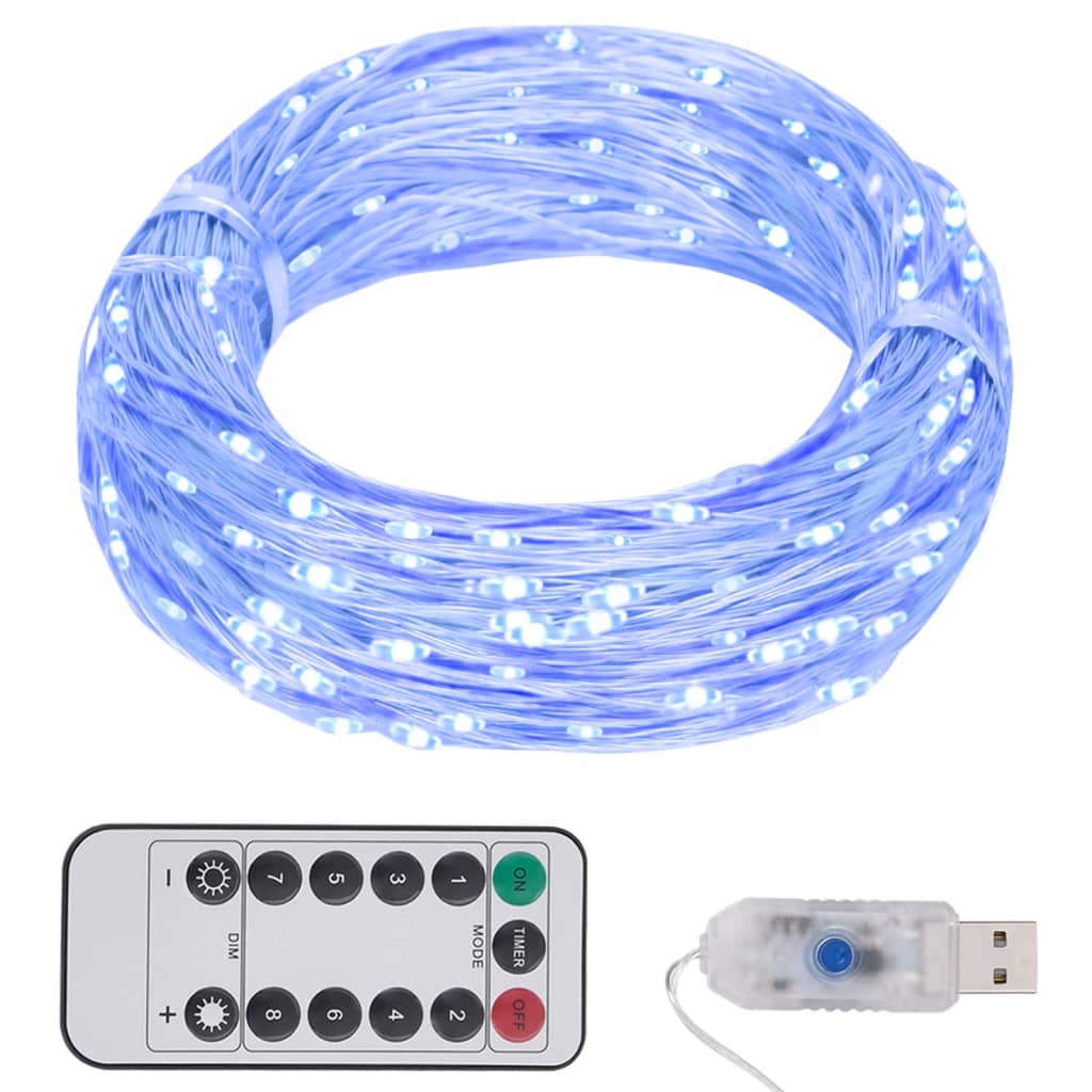 vidaXL Instalație cu 150 LED-uri, albastru, 15 m vidaXL Instalație cu 150 LED-uri, albastru, 15 m