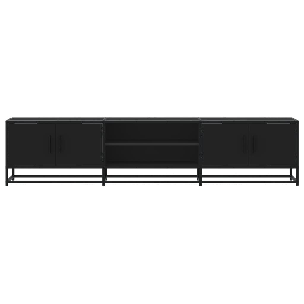 vidaXL Comodă TV, negru, 180x35x41 cm, lemn prelucrat