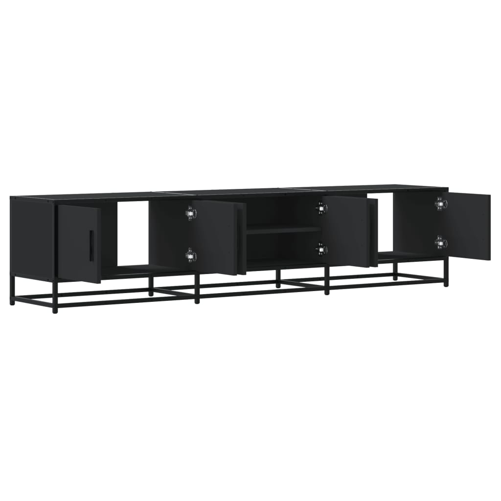 vidaXL Comodă TV, negru, 180x35x41 cm, lemn prelucrat
