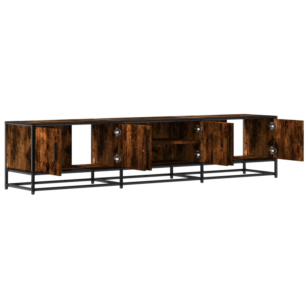 vidaXL Comodă TV, stejar fumuriu, 180x35x41 cm, lemn prelucrat