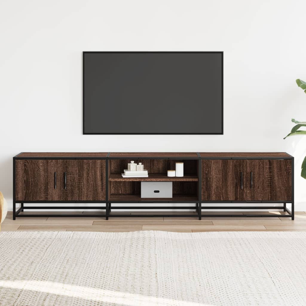 vidaXL Comodă TV, stejar maro, 180x35x41 cm, lemn prelucrat