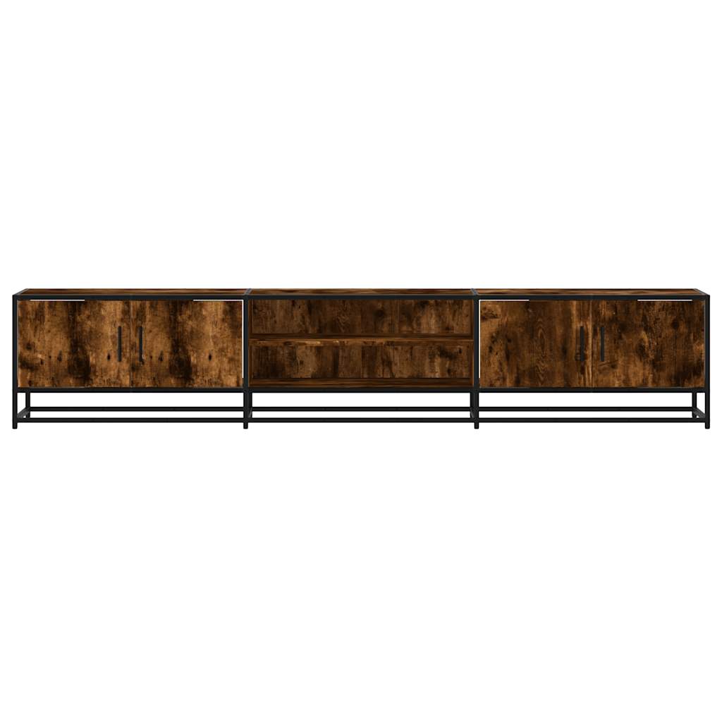 vidaXL Dulap TV, stejar fumuriu, 210x35x41 cm, lemn prelucrat