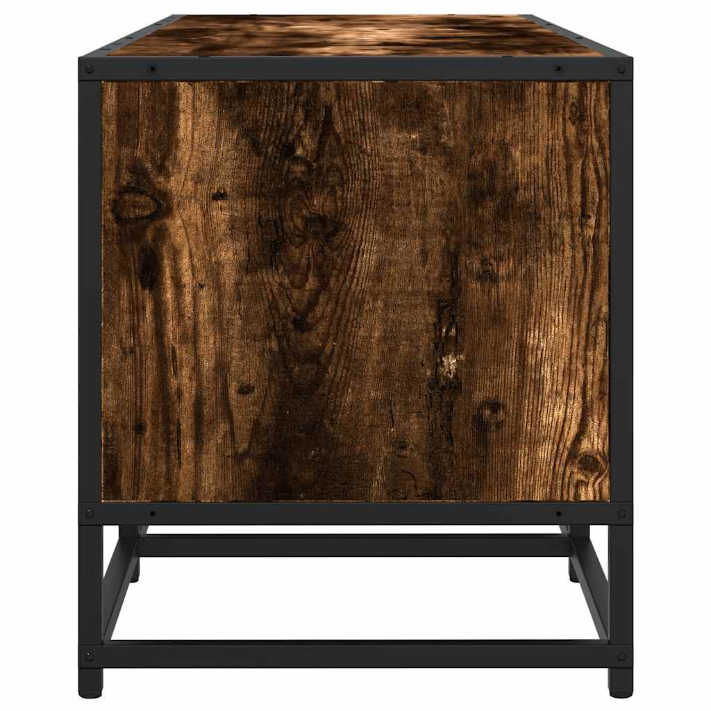 vidaXL Dulap TV, stejar fumuriu, 210x35x41 cm, lemn prelucrat