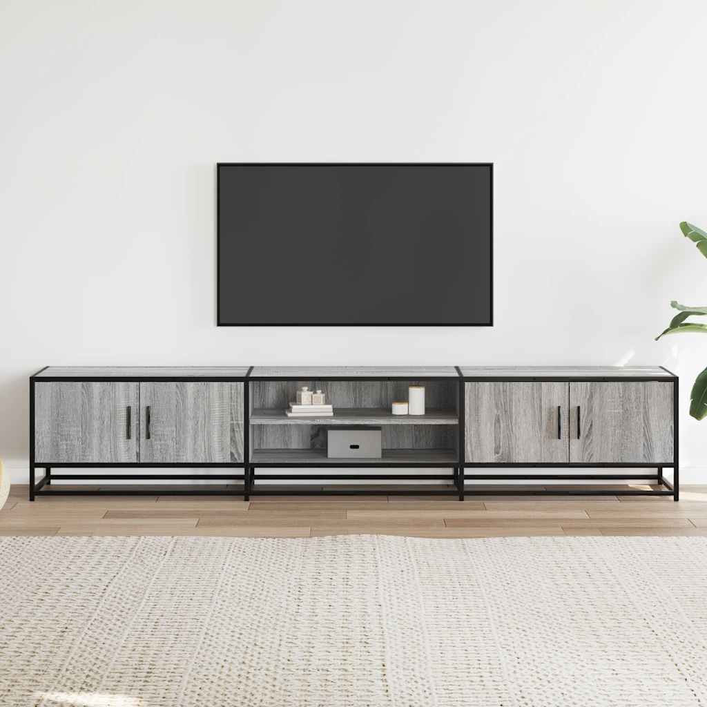vidaXL Dulap TV, gri sonoma, 210x35x41 cm, lemn prelucrat