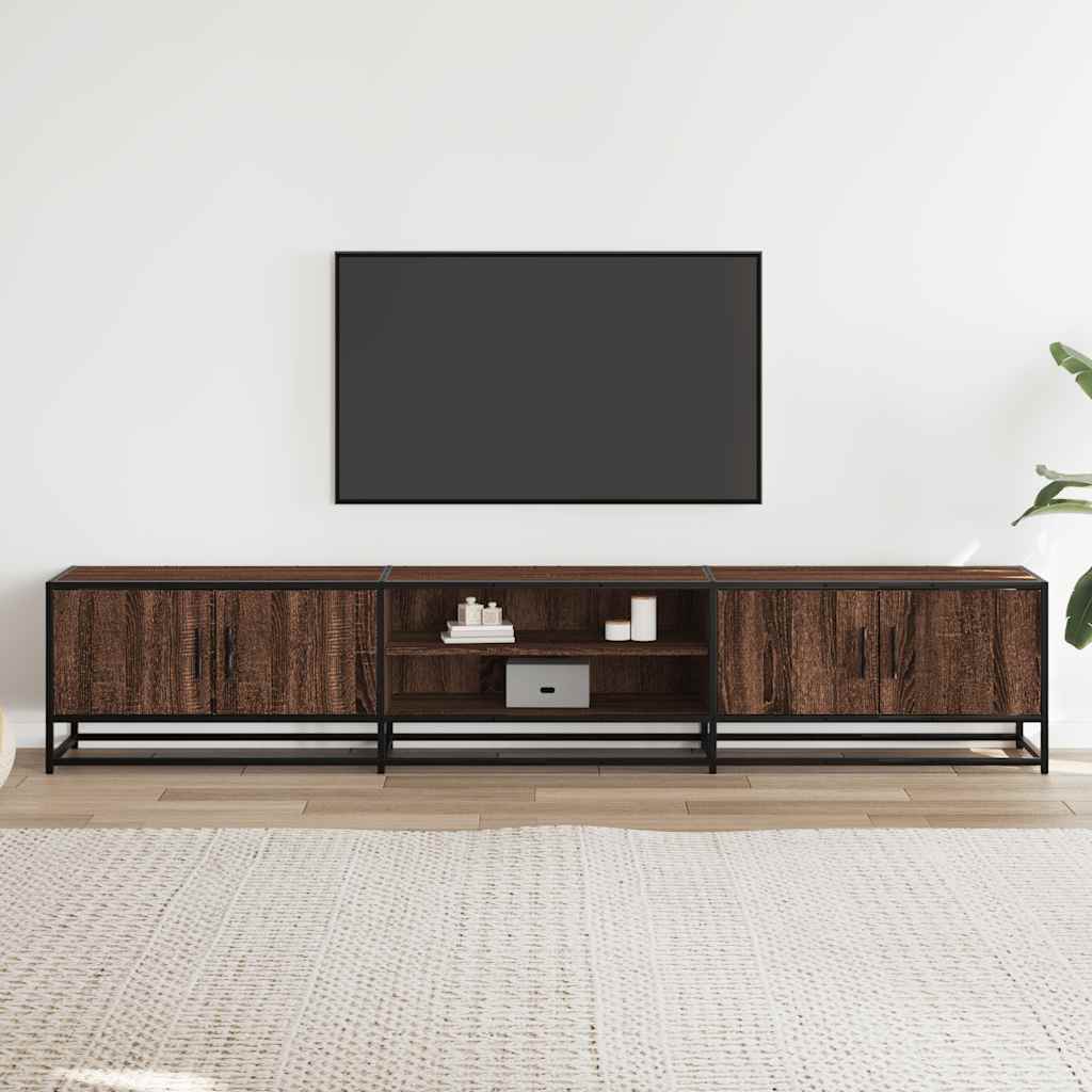 vidaXL Comodă TV, stejar maro, 210x35x41 cm, lemn prelucrat