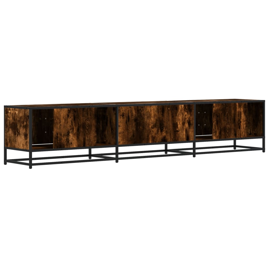 vidaXL Dulap TV, stejar fumuriu, 210x35x41 cm, lemn prelucrat