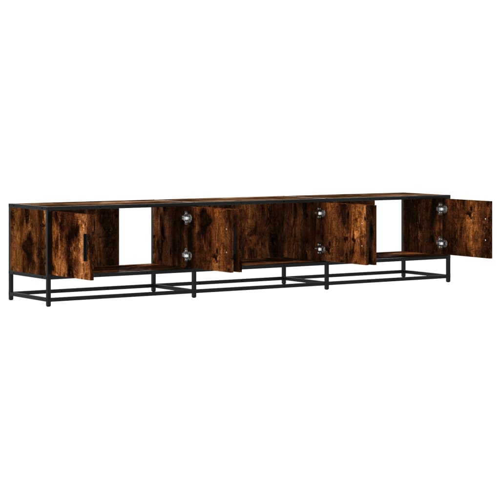 vidaXL Dulap TV, stejar fumuriu, 210x35x41 cm, lemn prelucrat