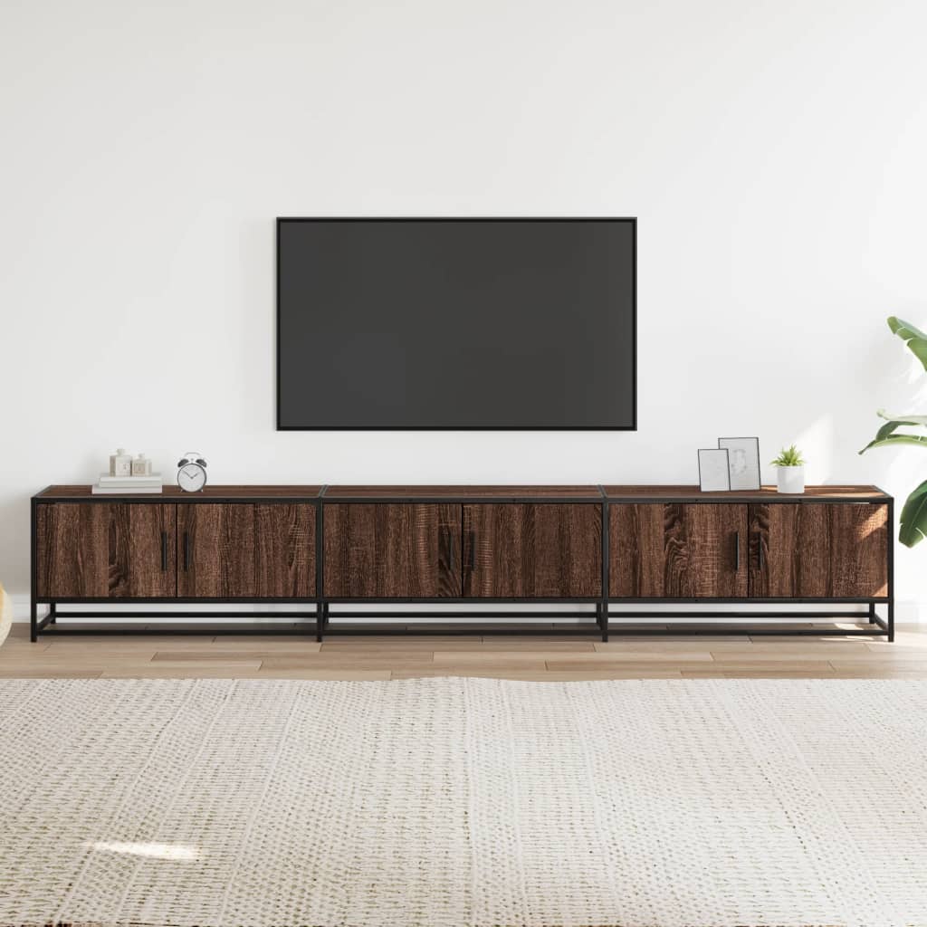 vidaXL Comodă TV, stejar maro, 240x35x41 cm, lemn prelucrat