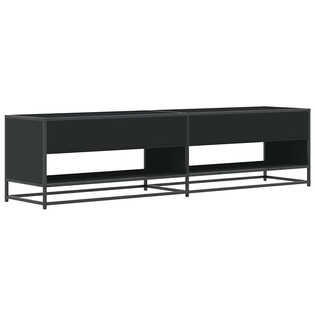 vidaXL Comodă TV, negru, 180,5x40x46 cm, lemn prelucrat
