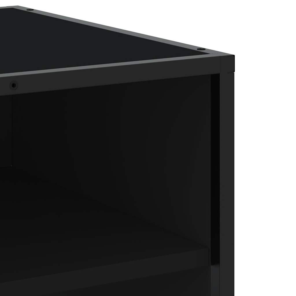 vidaXL Comodă TV, negru, 180,5x40x46 cm, lemn prelucrat