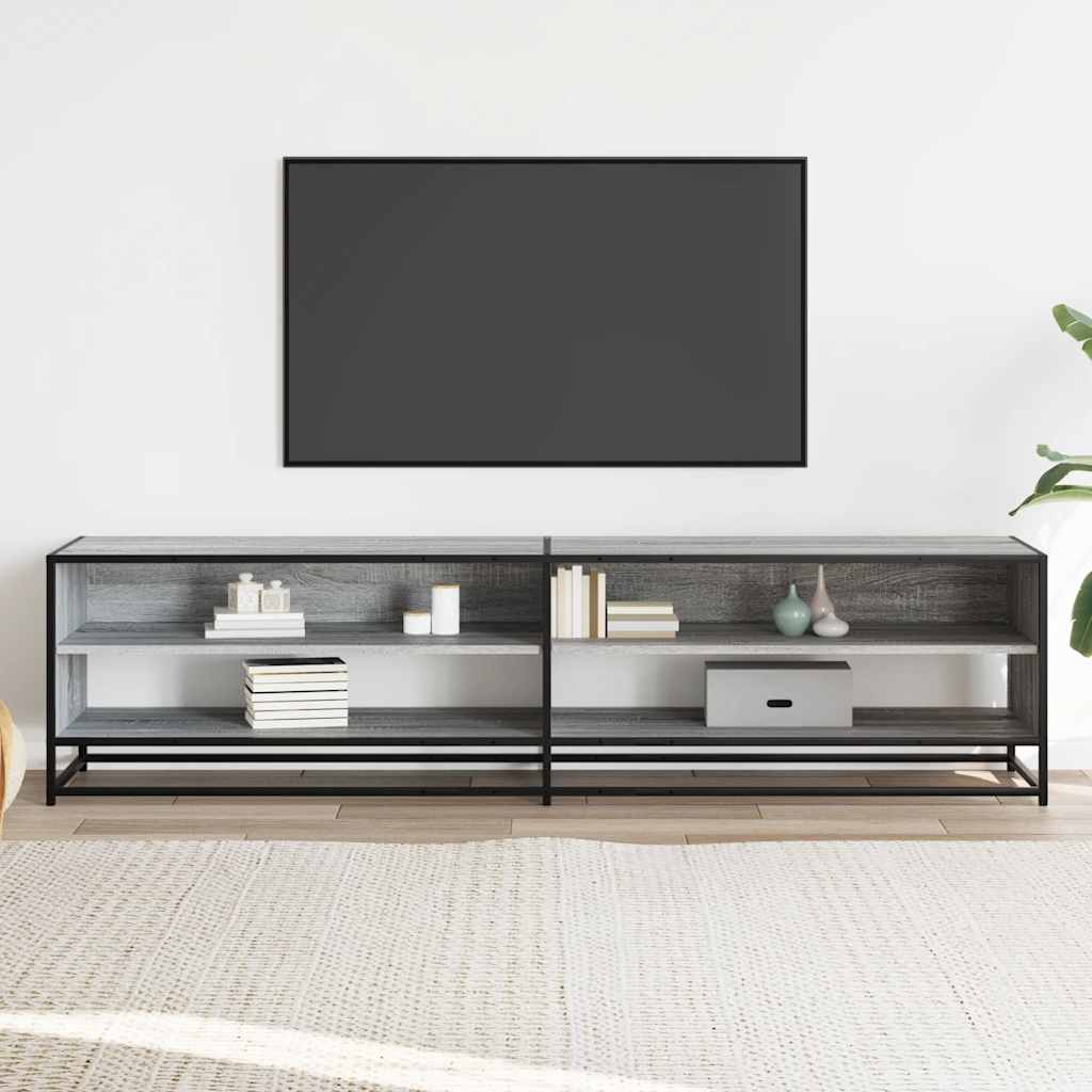 vidaXL Comodă TV, gri sonoma, 180,5x40x46 cm, lemn compozit vidaXL Comodă TV, gri sonoma, 180,5x40x46 cm, lemn compozit
