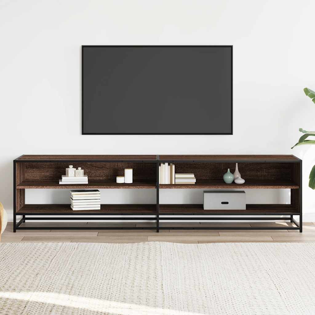 vidaXL Dulap TV, stejar maro, 180,5x40x46 cm, lemn prelucrat vidaXL Dulap TV, stejar maro, 180,5x40x46 cm, lemn prelucrat