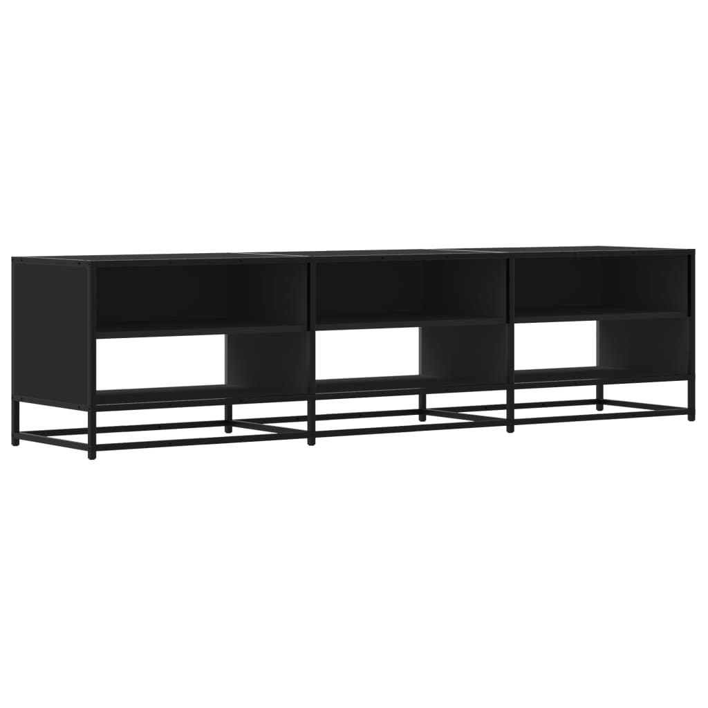 vidaXL Comodă TV, negru, 180x40x46 cm, lemn prelucrat