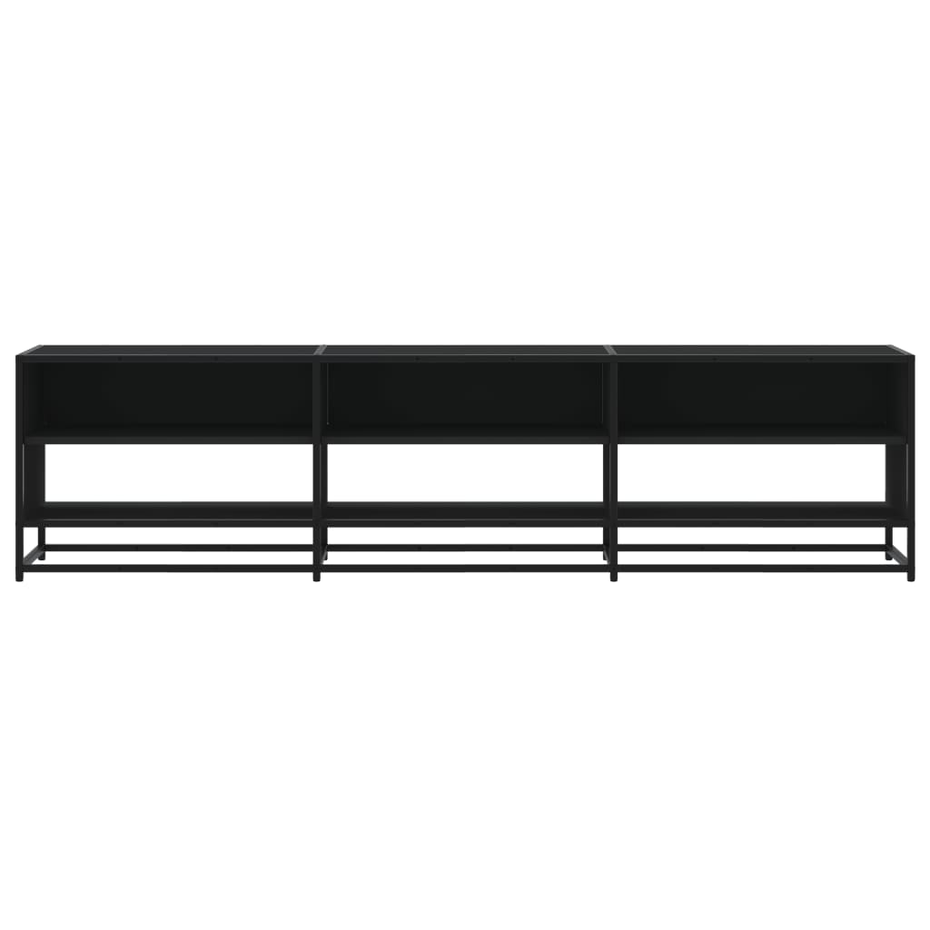 vidaXL Comodă TV, negru, 180x40x46 cm, lemn prelucrat