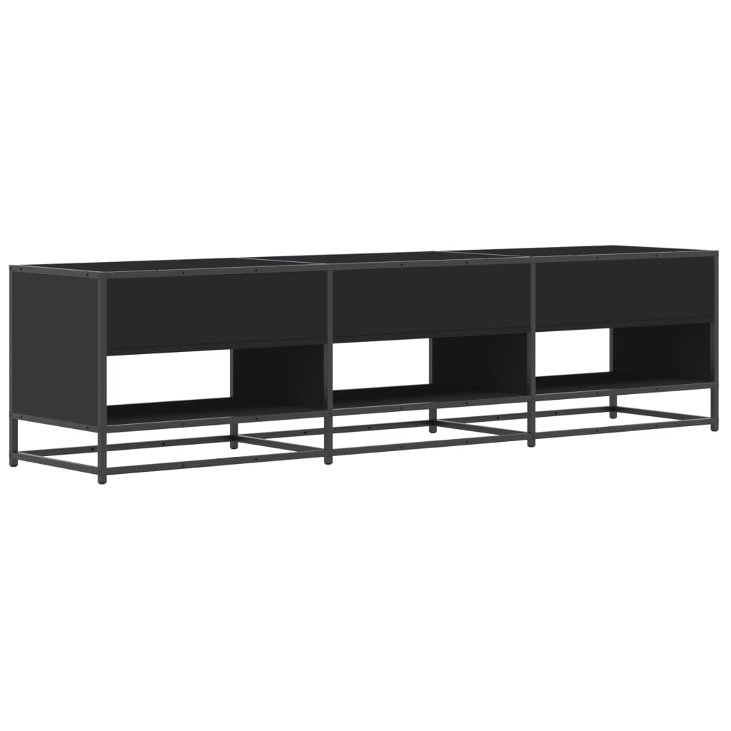 vidaXL Comodă TV, negru, 180x40x46 cm, lemn prelucrat