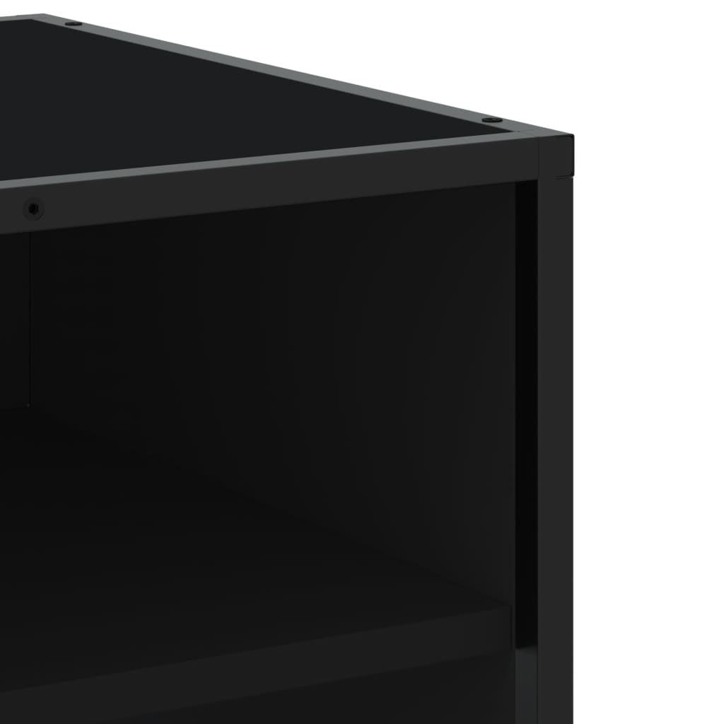vidaXL Comodă TV, negru, 180x40x46 cm, lemn prelucrat