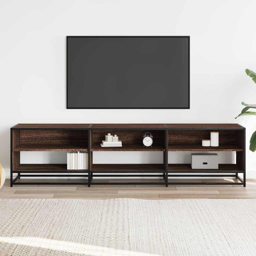 vidaXL Comodă TV, stejar maro, 180x40x46 cm, lemn prelucrat