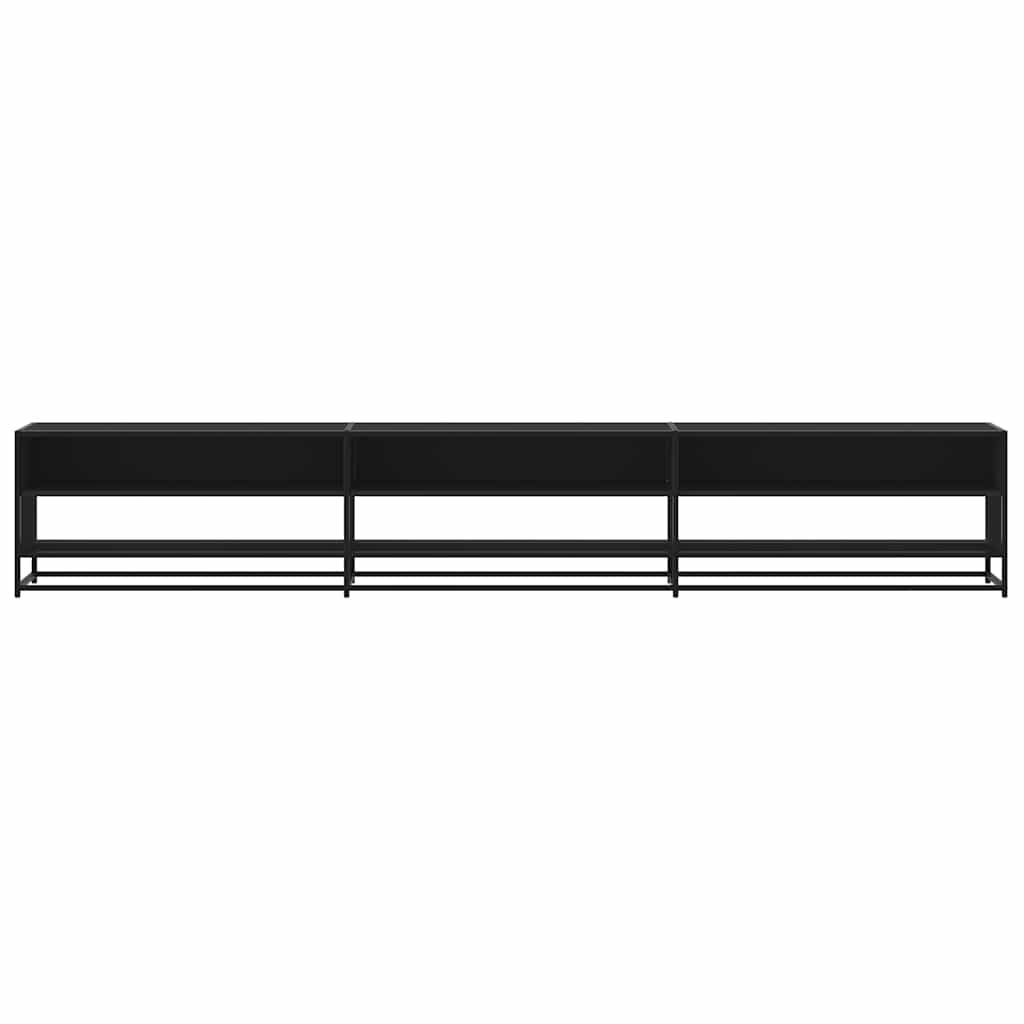 vidaXL Comodă TV, negru, 270x40x46 cm, lemn prelucrat