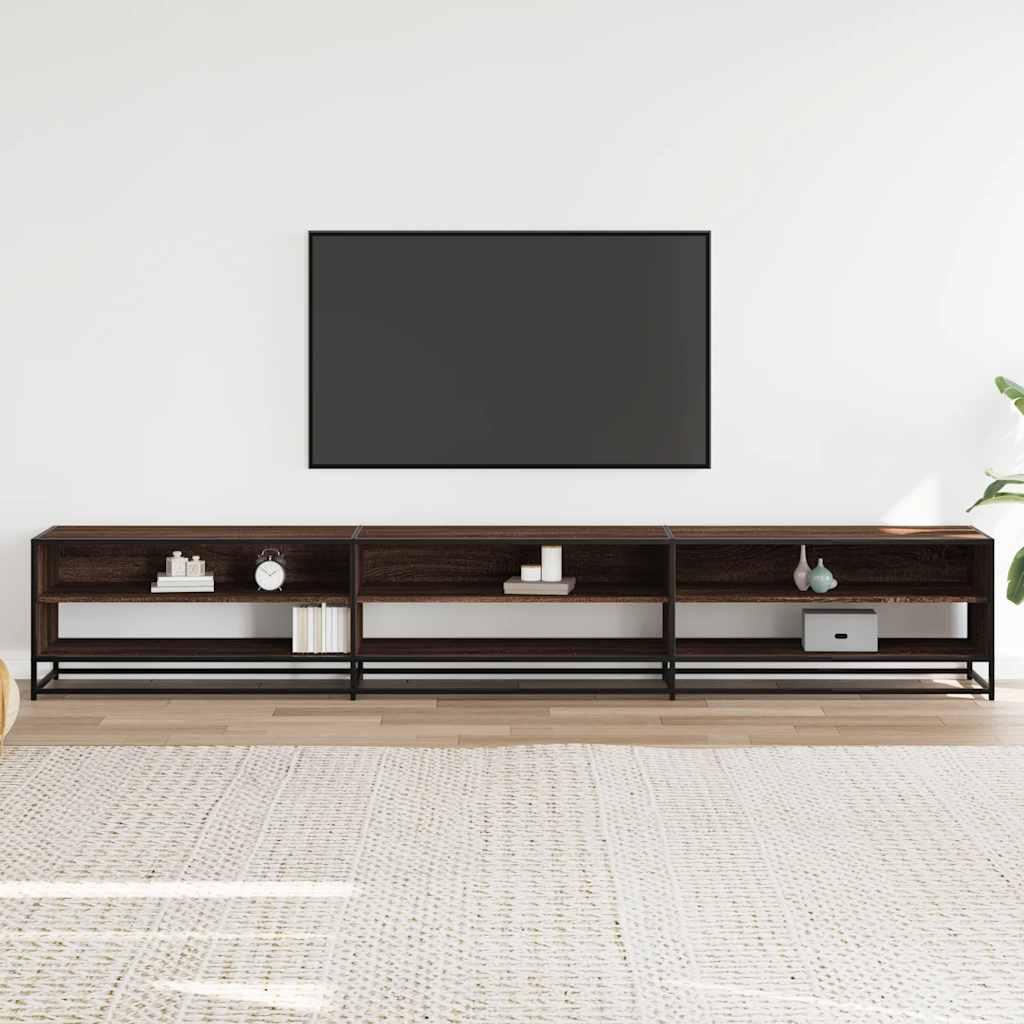 vidaXL Comodă TV, stejar maro, 270x40x46 cm, lemn prelucrat