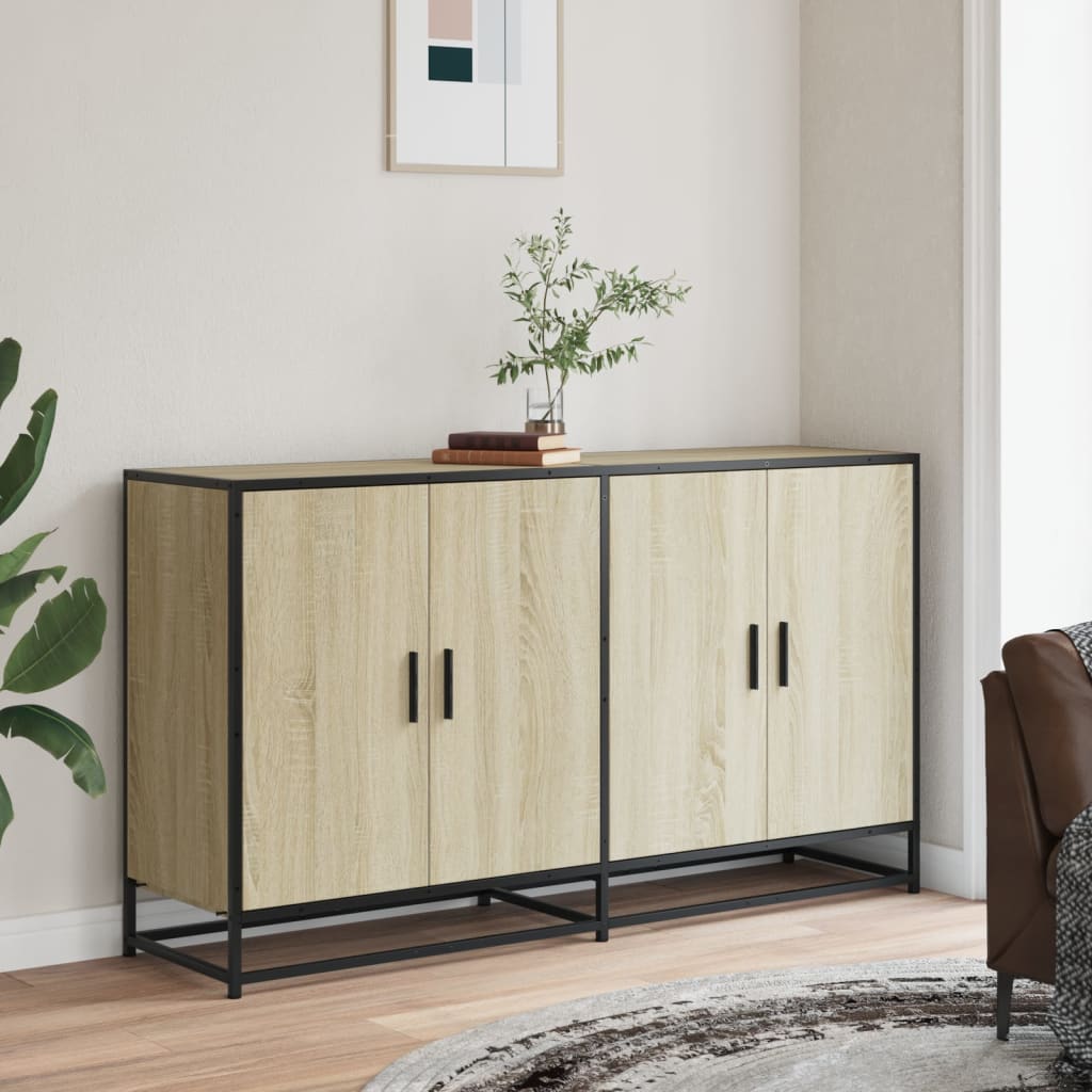 vidaXL Dulap, stejar sonoma, 134x35x76 cm, lemn prelucrat