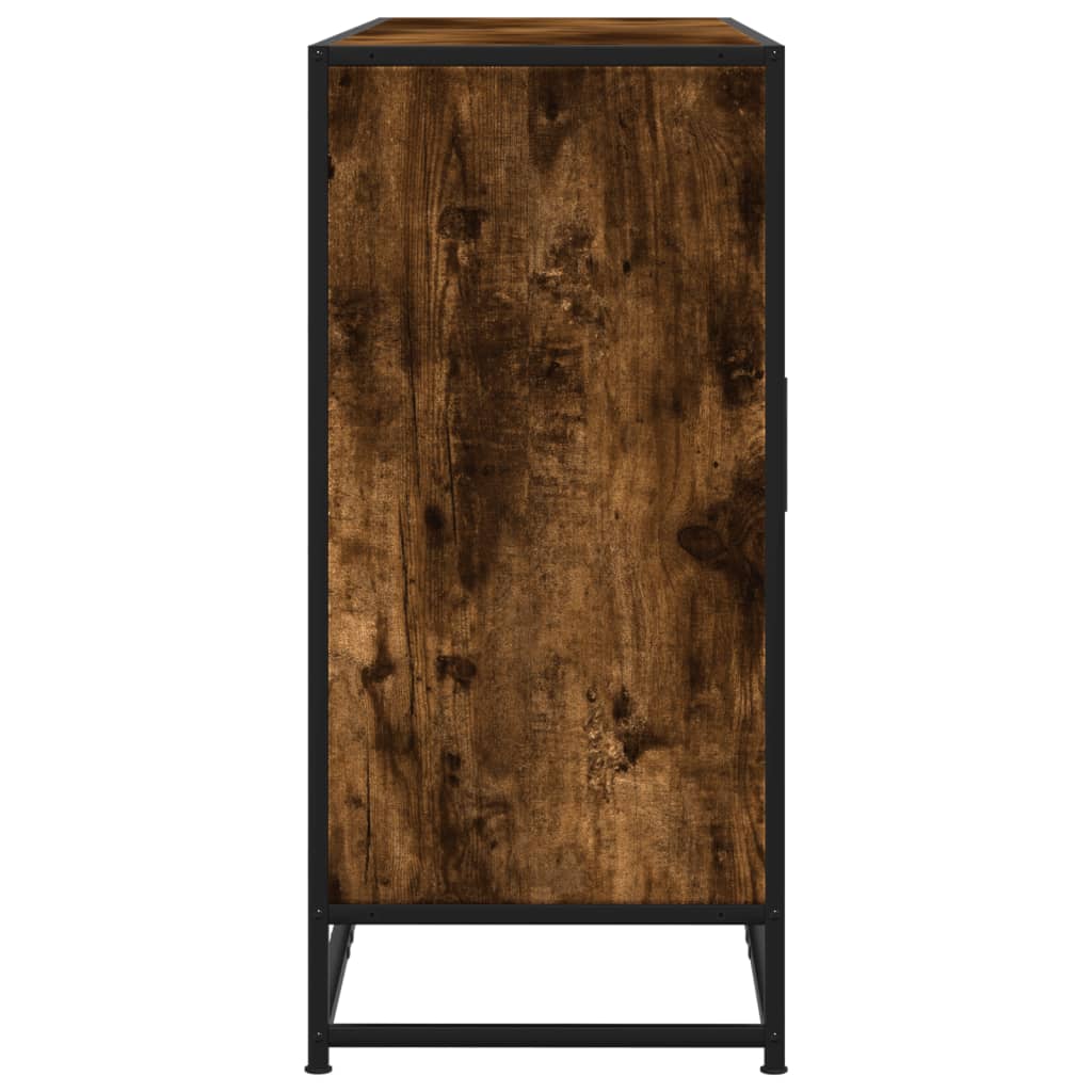 vidaXL Servantă, stejar afumat, 134x35x76 cm, lemn prelucrat vidaXL Servantă, stejar afumat, 134x35x76 cm, lemn prelucrat